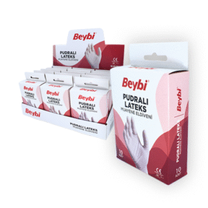 Pudralı Lateks Muayene Eldiveni 10'luk Kutu