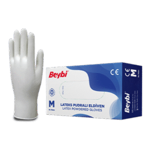 Lateks Pudralı Eldiven - 100'lük Kutu